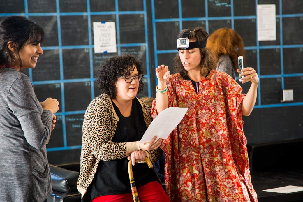 Students performance work during MFA Open Studios.