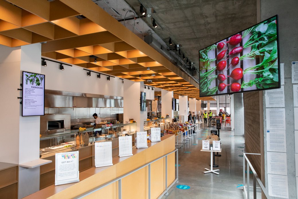 Interior view of Makers Cafe in CCA's Founders Hall.