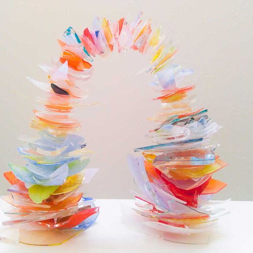 Glass rainbow by Maggie Kelly.