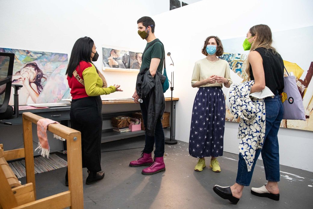 MFA Fine Art students in their SF Dogpatch Studio