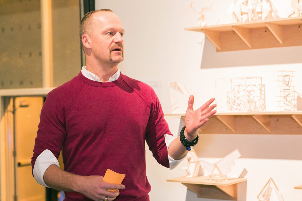 Photograph of Erik Scollon, chair of the First Year Core Studio Program.
