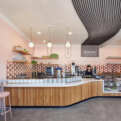 An image of the Kokak Chocolate Shop bar in San Francisco.