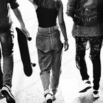 photo of students walking