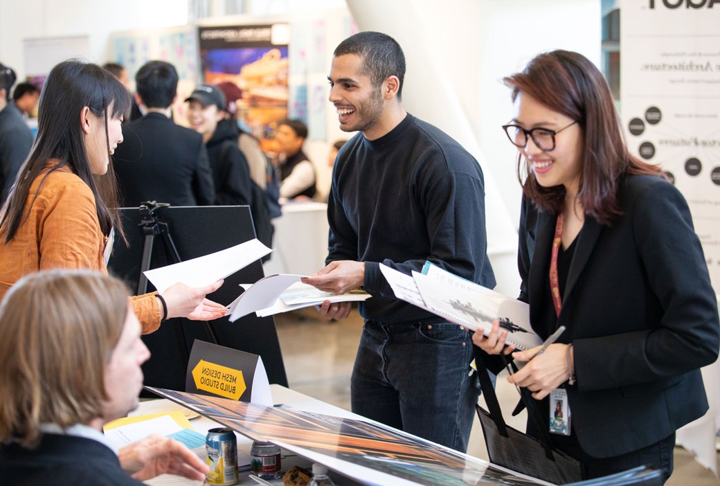 Students learning about various career opportunities